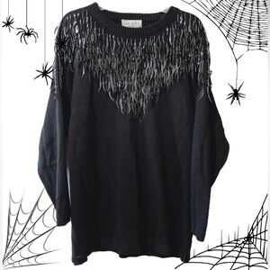 Vintage Black Gothic Sweater 🕸️🕷️🦇🖤